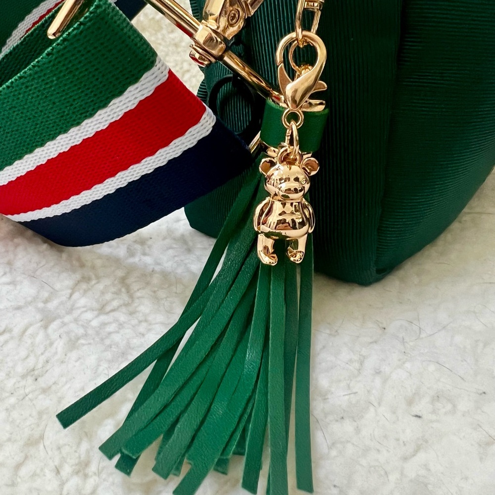 Gucci Upcycled Canvas Beauty Crossbody Bag with Coach Charm and Removable Strap - Picture 4 of 8
